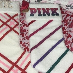 2 PINK Victoria's Secret HOLIDAY STOCKINGS